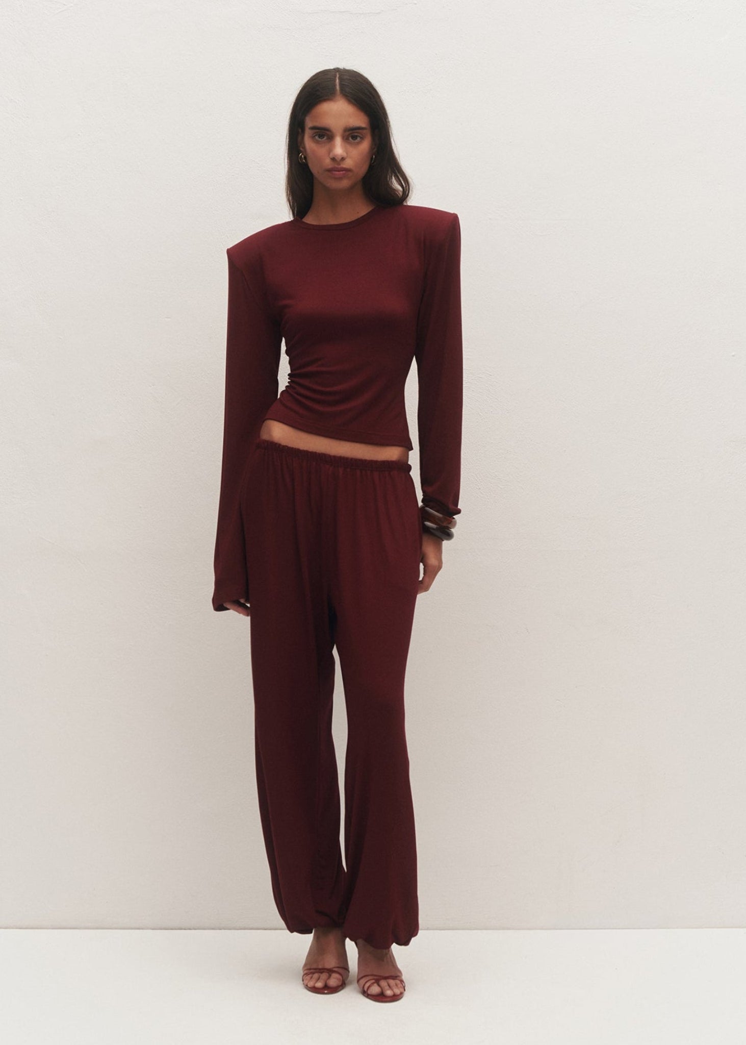 SET RODNEY HAIM BURGUNDY LECOLLET