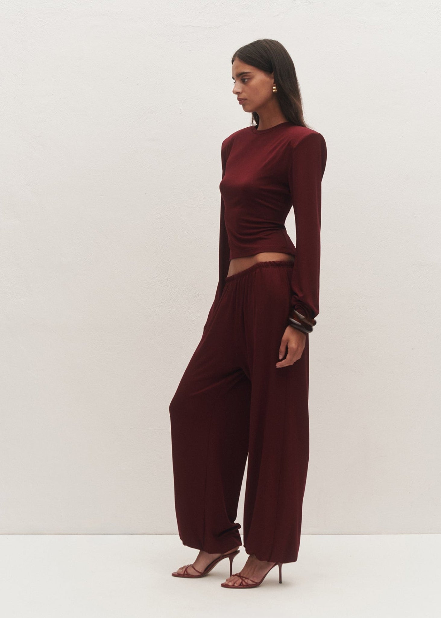 SET RODNEY HAIM BURGUNDY LECOLLET