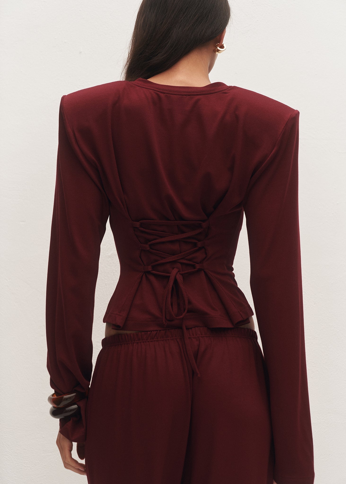 SET RODNEY HAIM BURGUNDY LECOLLET