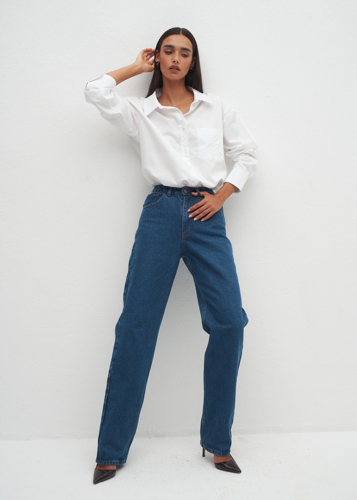 VIENNA EMBROIDERY WHITE SHIRT