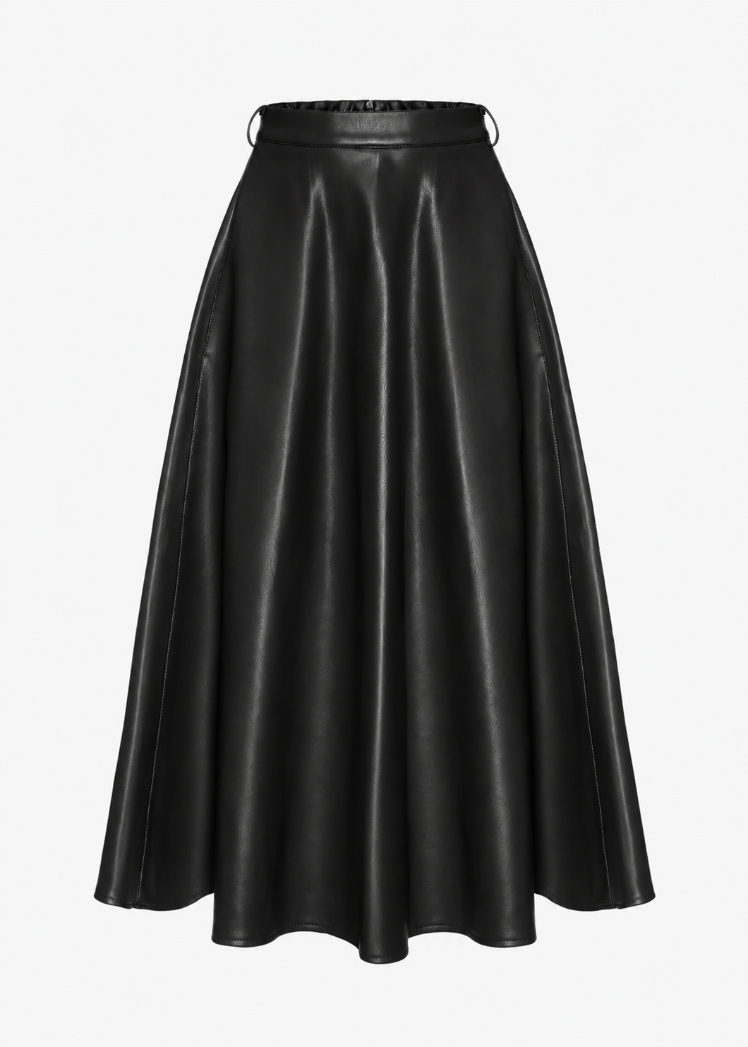 MOA FAUX LEATHER SKIRT BLACK 
