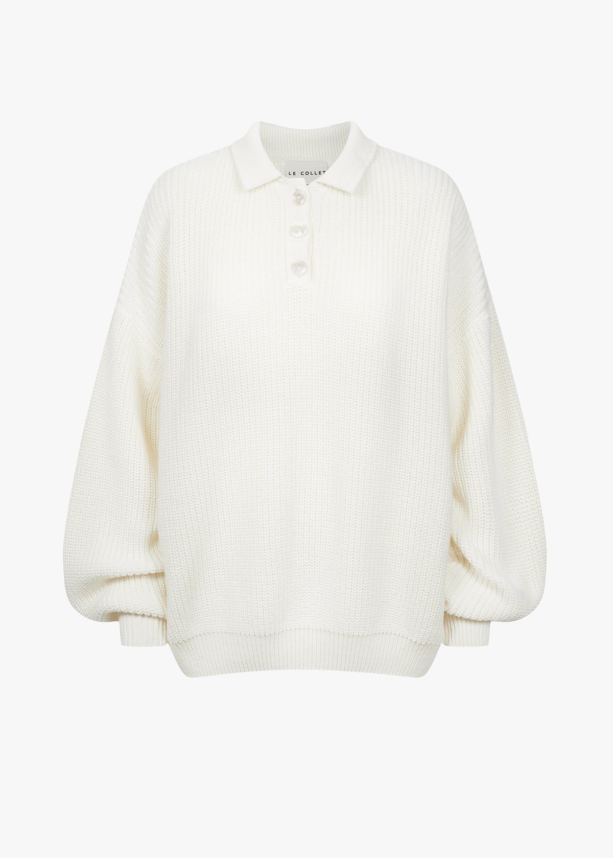SWETER POLO ZURI ECRU LECOLLET
