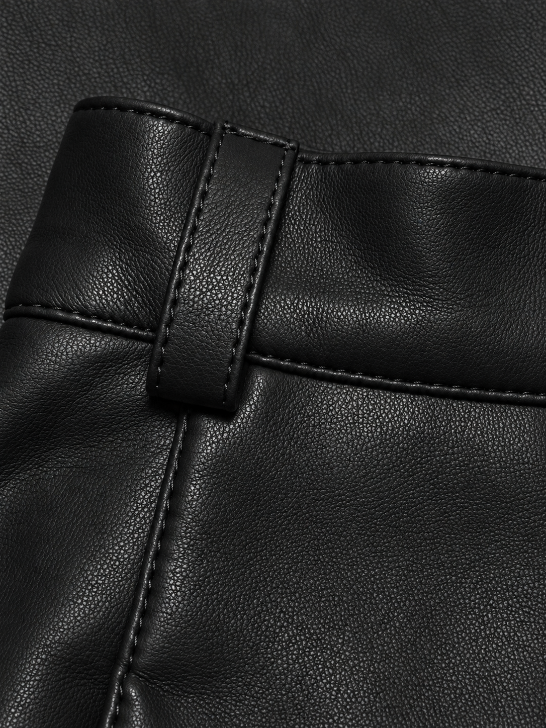 MOA FAUX LEATHER SKIRT BLACK 