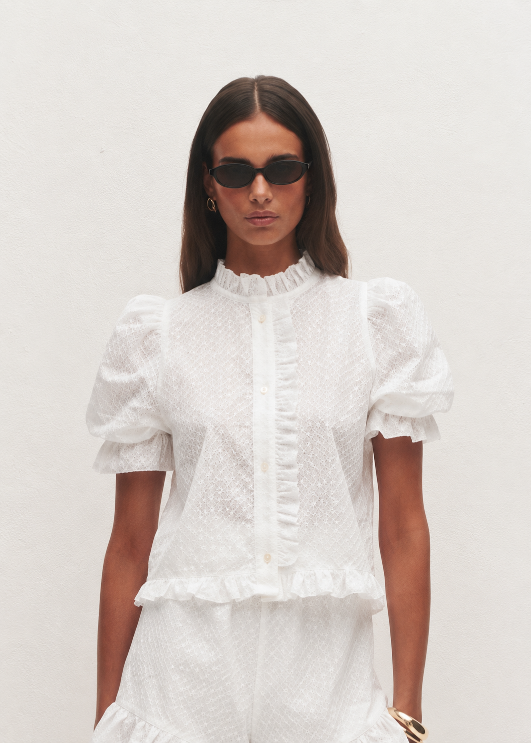 BLUZKA DORTHEA AZURE WHITE LECOLLET