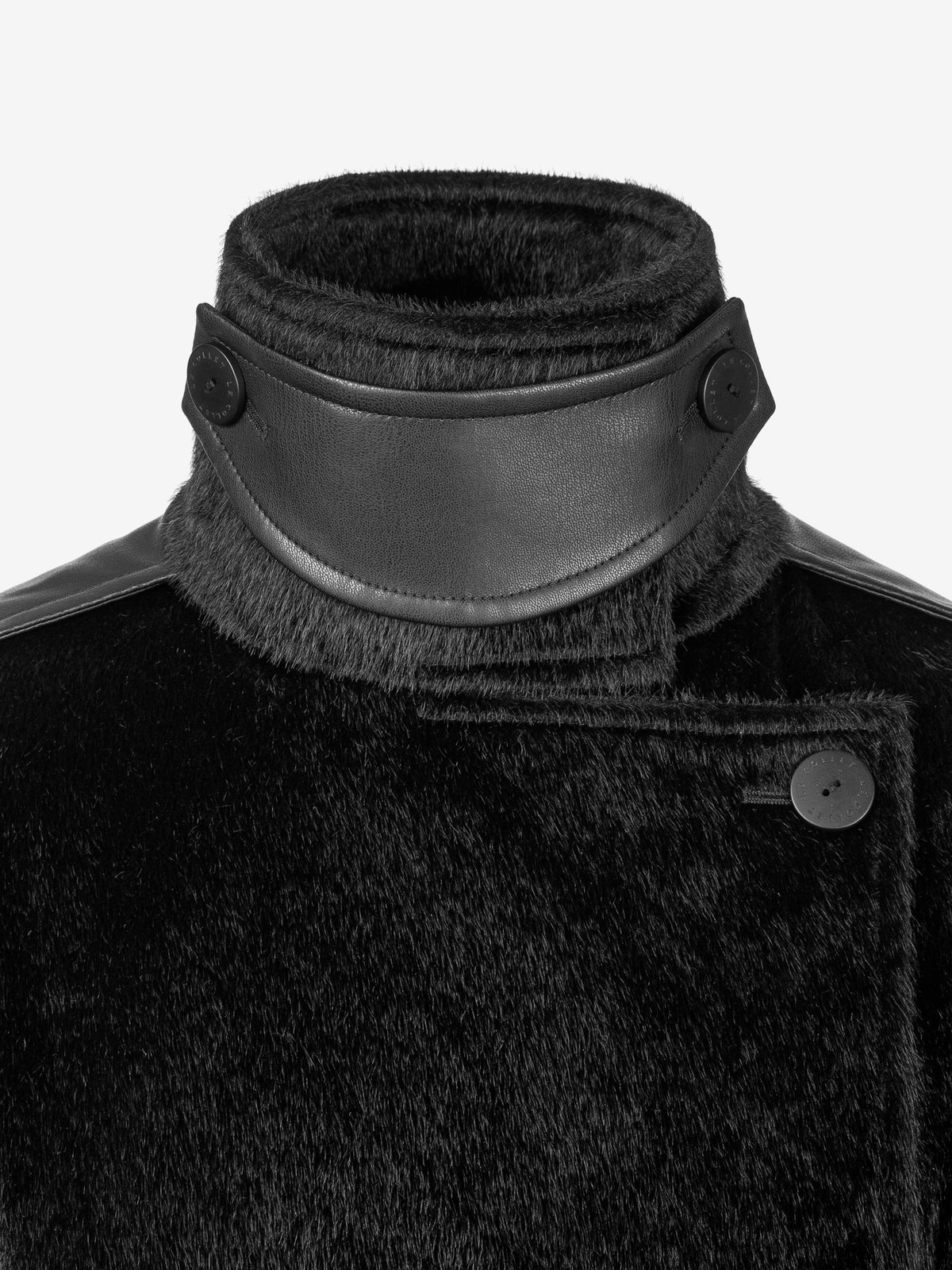 BOLD PONY HAIR BLACK COAT